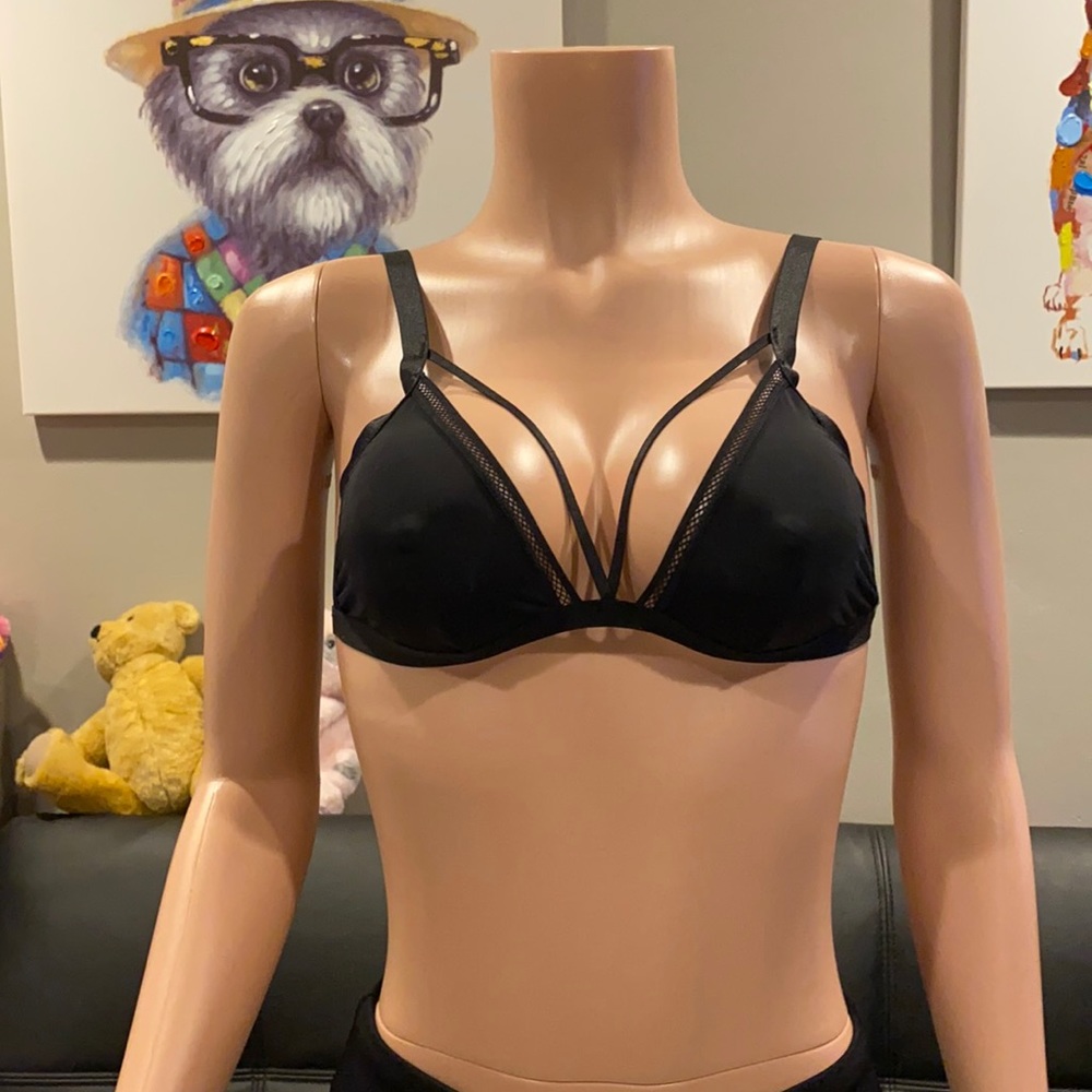 Aerie strappy black bralette